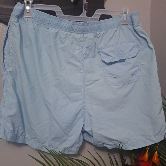 TOMMY BAHAMA RELAX MEN’S BLUE SWIM TRUNKS SIZE L DRAWSTRING WITH POCKETS - Picture 8 of 8